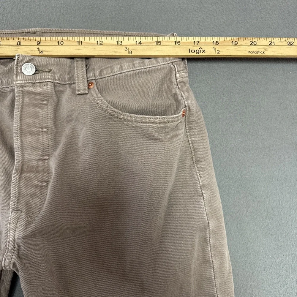 Levis 501 Jeans Mens Size 33x32 (32x31) Khaki Straight Neutral Minimalist Casual
